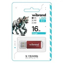 USB флеш накопичувач Wibrand 16GB Cougar Red USB 2.0 (WI2.0/CU16P1R) - мініатюра 2