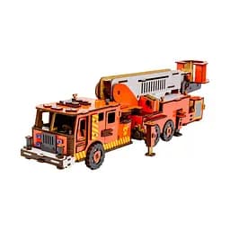 Дерев'яний 3D конструктор Пожежна машина PuzzleOk Puz-00921 318 деталей  - мініатюра 2