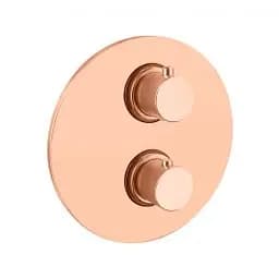 Термостат для душа на 2 потребителя Paffoni Light brushed copper LIQ018RMSP, Бронза