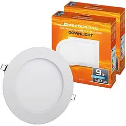 Набор светильник точечный врезной Євросвітло 9Вт круг LED-R-150-9 4200К 2 шт. (59005)