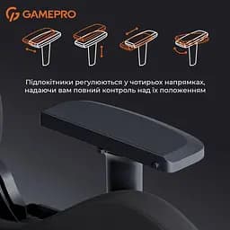 Ігрове крісло GamePro GC900B Black Fabric (GC900B) - мініатюра 14