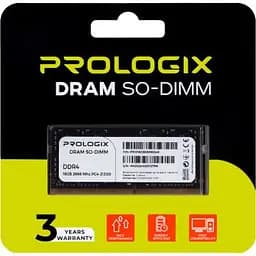 Модуль пам'яті для ноутбука SoDIMM DDR4 16GB 2666 MHz Prologix (PRO16GB2666D4S) - мініатюра 4