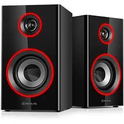 Комп'ютерні колонки 2.0 Real-El RS415 RGB Bluetooth Black 20 Вт - мініатюра 4