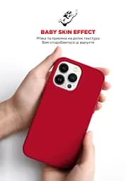 Силиконовый чехол для Apple iPhone 13 Pro, ICON2 Case, красный, противоударный, панель, защита всего корпуса, матовая поверхность Soft Touch, выступает над дисплеем, совместим с защитными стеклами и пленками, с микрофиброй, ArmorStandart (ARM60495) - мініатюра 8