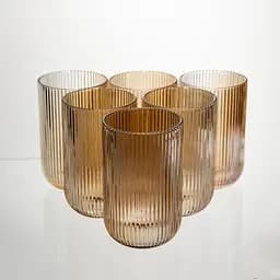 Набор стеклянных стаканов 6 штук 350 мл для лимонадов сока воды коктейлей стаканы стеклянные для напитков Yiwu HP-19-197