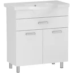 Тумба для підлоги RJ Iris-L з умивальником RJ Lotus RZJ201 65 см Білий RJFU047-0165WHSET(RJFU047-0165WH + RZJ201) Білий