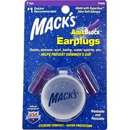 Беруші Mack's Aquablock фіолетові 1 пара