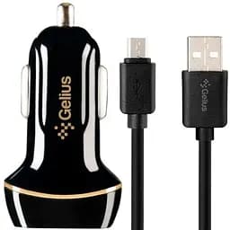 Автомобільний зарядний пристрій Gelius Ultra Voyager GU-CC02 Black з кабелем Type-C