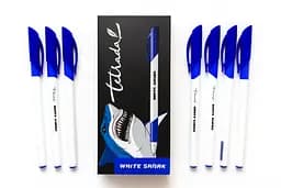 Гелева ручка синя Тетрада White Shark 10 шт.