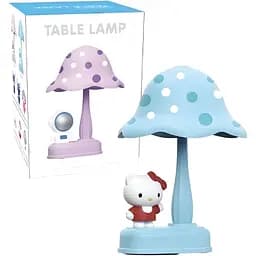 Дитяча настільна лампа Hello Kitty грибочок блакитна (339E)