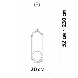 Підвісний світильник Friendlylight Hoop B Black FL3025 - мініатюра 3