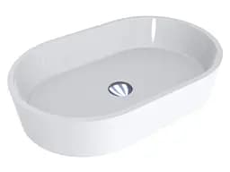 Умивальник Miraggio SORRENTO (0000244) Miramarble, Глянцевий, Накладний, Білий