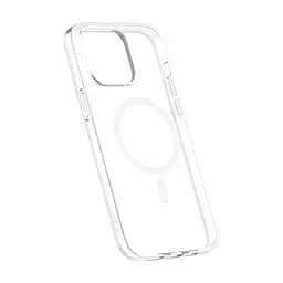 Чохол Vokamo для iPhone 15 Plus з магнітом Glacier білий матовий