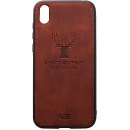 Чохол-накладка Toto Deer Shell With Leather Effect Case HuAwei Y5 2019 Brown