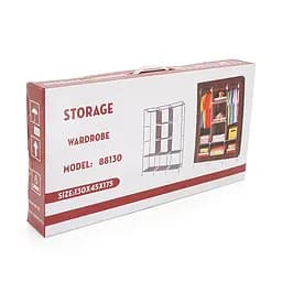 Тканинна шафа для речей YT41593, 130х45х175см, Red Wine, Box - мініатюра 2