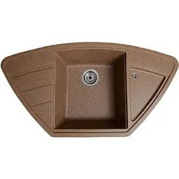 Гранітна кухонна мийка Romzha Jorum 98B Teracota (701) кутова