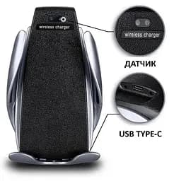 Автомобільний тримач смартфона з бездротовою зарядкою - мініатюра 3