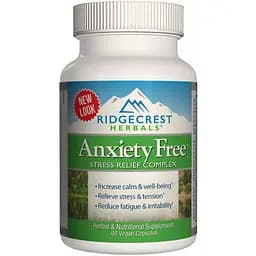 Комплекс для понижения стресса RidgeCrest Herbals Anxiety Free RidgeCrest Herbals 60 гелевых капсул