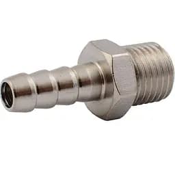 Штуцер переходник соединение пневматическое MasterTool с наружной резьбой 1/4" на шланг 8 мм