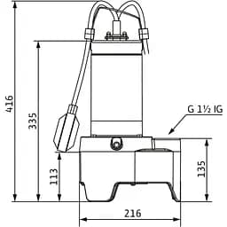 Занурювальний дренажний насос Wilo Rexa MINI3-V04.09/M05-523/A-5M [3094002] - мініатюра 2