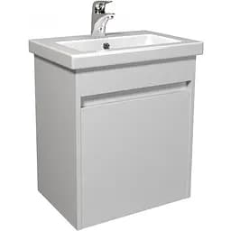 Тумба Мойдодир Сіті 50-А з умивальником Como 50 Білий підвісна Білий