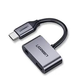 Перехідник Ugreen CM193 - адаптер Usb-C - на 2 порти Type-C + 3.5mm Audio (UGR-50596) - мініатюра 2