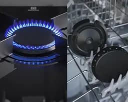 Варильна поверхня газова на склі Electrolux 60 см чугун електрон. керування Hob2Hood чорний - мініатюра 8