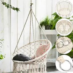 Садова гойдалка-гамак Garden Line beige - мініатюра 5