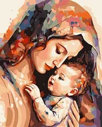 Набір для розпису по номерах Тепло матері, 40x50 см, КНО8341