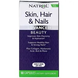 Комплекс для здоров'я волосся, шкіри і нігтів Natrol Advanced Beauty 60 капсул