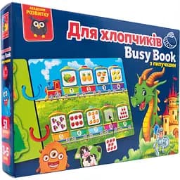 Розвиваюча гра Vladi Toys з липучками. Бізі бук. Для хлопчиків (VT1310-10)