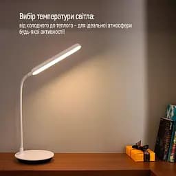 Настільна лампа ColorWay Portable Flexible 360, 1800 мАг 4 Вт (CW-DL12FB-W) - мініатюра 10