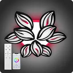 Люстра светодиодная 517 Light 3color с пультом 180Вт Черный (01454)