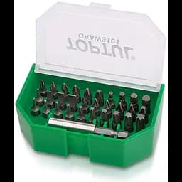 Комплект бит для шуруповерта 31 шт. 1/4 SL;PH;PZ;TORX;HEX + магнитный держатель Toptul hoz0007954