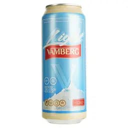 Пиво Vamberg Light светлое, 3.8%, ж/б, 0.5 л
