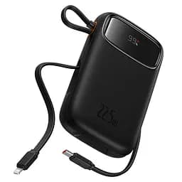 Зовнішній акумулятор Baseus Power Bank QPow2 Dual-Cable 20000mAh 22.5W (P10055000112-B1) Black