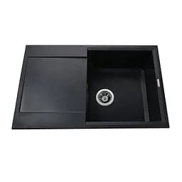 Гранитная мойка Globus Lux Komo графит 790x500мм-А0001 000006137, Графит