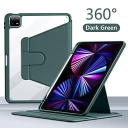 Чохол TPUCristal Pen holder 360 для Xiaomi Pad 7 / 7 Pro 11 2025 Темно-зелений - мініатюра 7