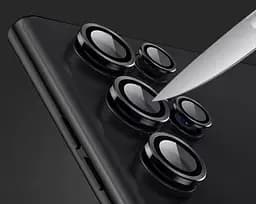 Захисне скло на камеру DK для Samsung Galaxy S22 Ultra 5G S908 Metal Ring Eagle Eye 015709 black - мініатюра 4