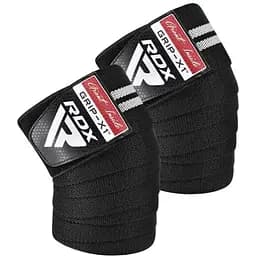 Бинти на коліна RDX GYM KNEE WRAP R11 BLACK/WHITE (WAH-KR11BW)