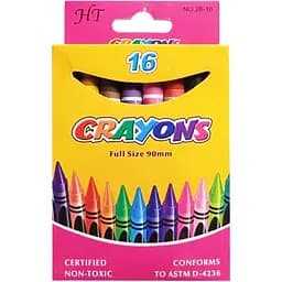 Набор детских восковых мелков Bambi «Crayons» 8496-16, 90 мм, 16 цветов