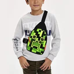 Сумка через плечо детская Minecraft Крипер 29х17 см сумка слинг для мальчика (02079)