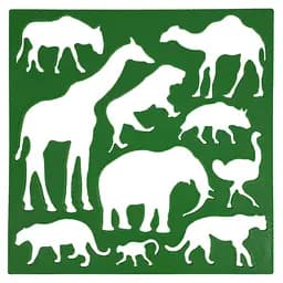 Трафарет дитячий "Тварини дикі" Атлас AS-0256, К-9068м