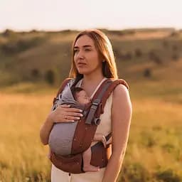 Эрго рюкзак ONE с рождения и до 2-х лет для малышей весом до 15 кг Love&Carry Кирпичный