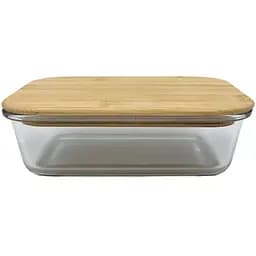 Пищевый контейнер Vittora стеклянный с деревянной крышкой 370 мл (135486) 