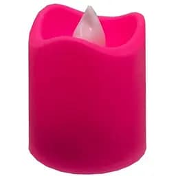 Декоративна свічка LED з полум'ям Bambi 12-67C(Pink) 4 см, рожевий