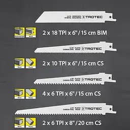 Набір полотен для пили шабельної Trotec 10 pieces Wood/Metal/Plastic Set (6215001205) - мініатюра 6