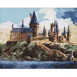 Алмазна мозаїка WB "Harry Potter: Гоґвортс вдень" 40х50см