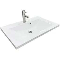 Раковина накладная Adamant QUANTO 70, прямоугольная с сифоном Click-Clack + смеситель (4824296208101)