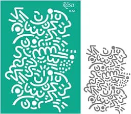 Трафарет многоразовый самоклеящийся №072 Фоновый А4 (21×29,7см) Rosa TALENT